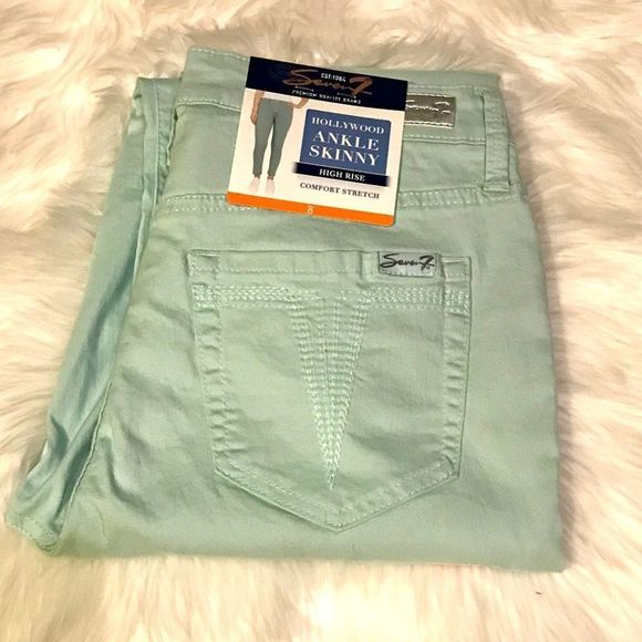NWT $69 Seven7 | Hollywood | High Rise | Skinny Jeans in Starlight Blue 8 - Picture 11 of 15